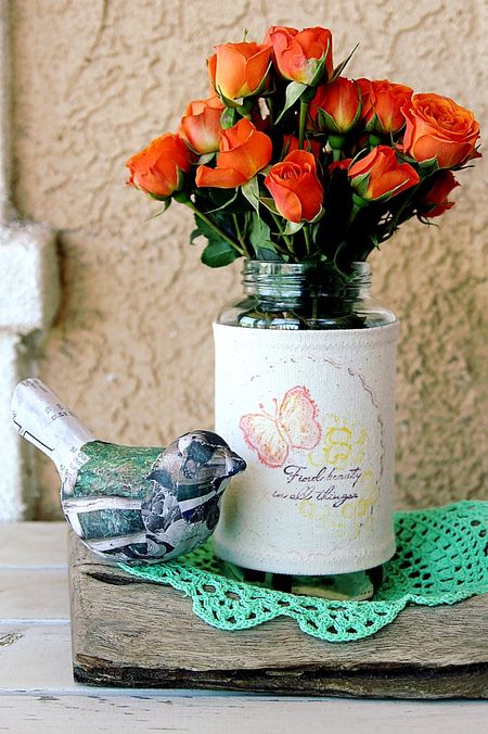 Stamped Vase Cozy