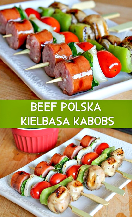 Beef polska kielbasa kabob recipe