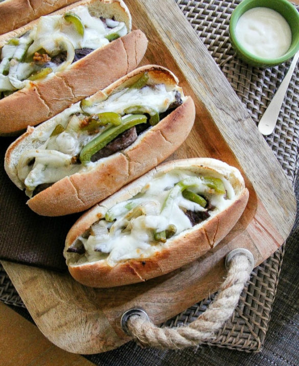 A Spicy Philly Cheesesteak Sandwich | Tonya Staab