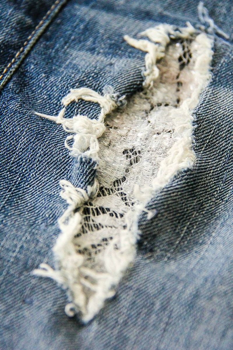 jeans with holes and patches