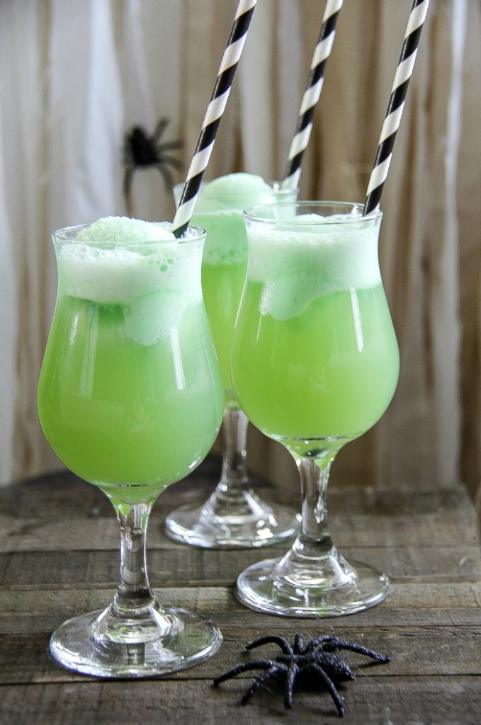 Make Our Swamp Water Float Halloween Drink | Tonya Staab