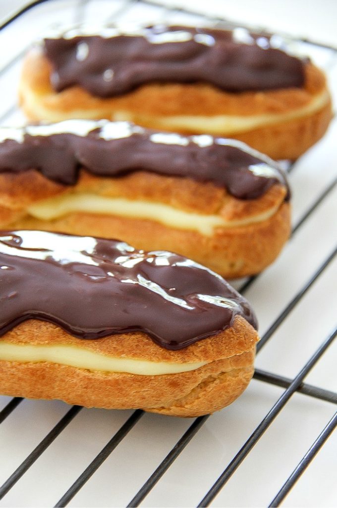 Homemade Chocolate Eclairs Recipe | Tonya Staab