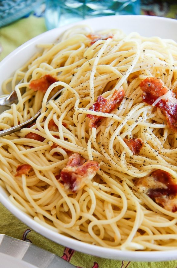 Spaghetti alla Carbonara and Wine Pairing | Tonya Staab