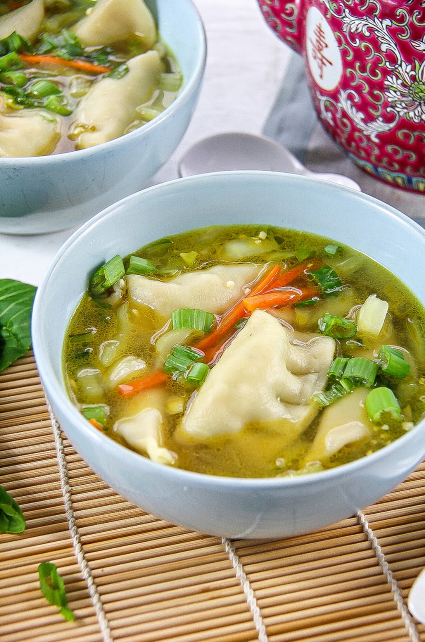 One-Pot Chicken Potsticker Soup In 20-Minutes | Tonya Staab