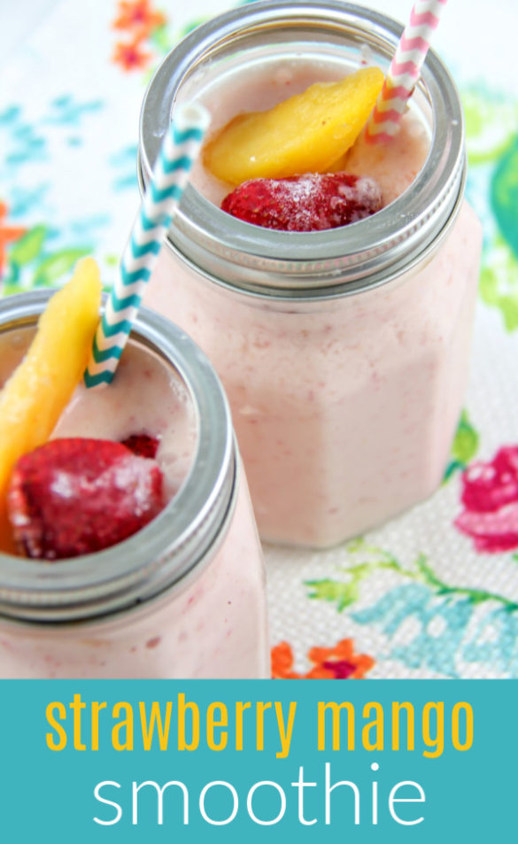 Strawberry Mango Smoothie Recipe | Tonya Staab