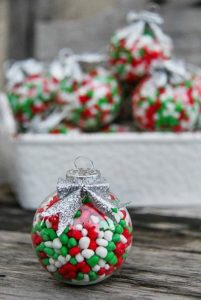 How to Make Christmas Candy-Filled Ornaments | Tonya Staab