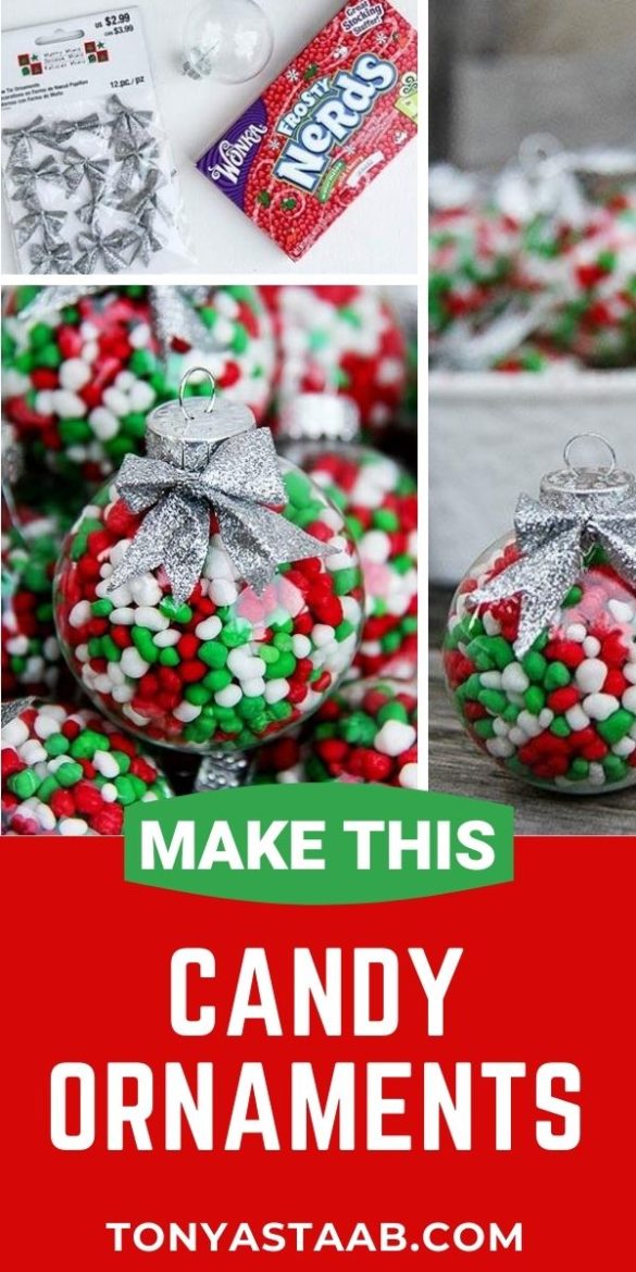 How to Make Christmas Candy-Filled Ornaments | Tonya Staab