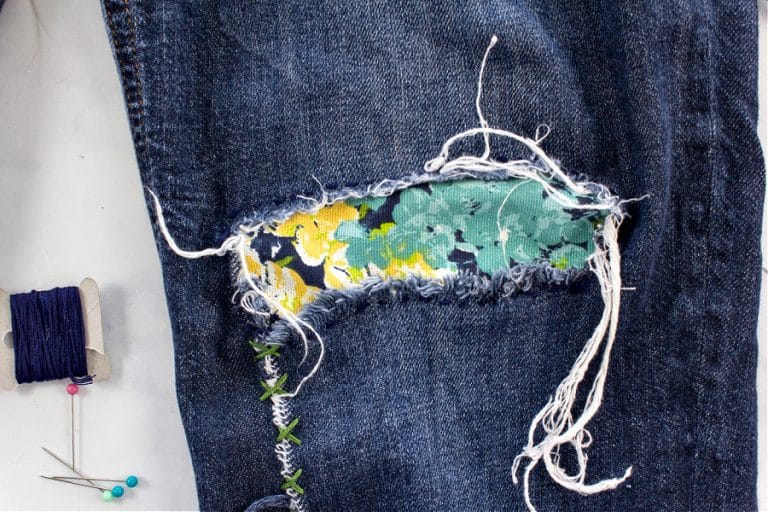 Make Your Own Patches for Ripped Jeans | Tonya Staab